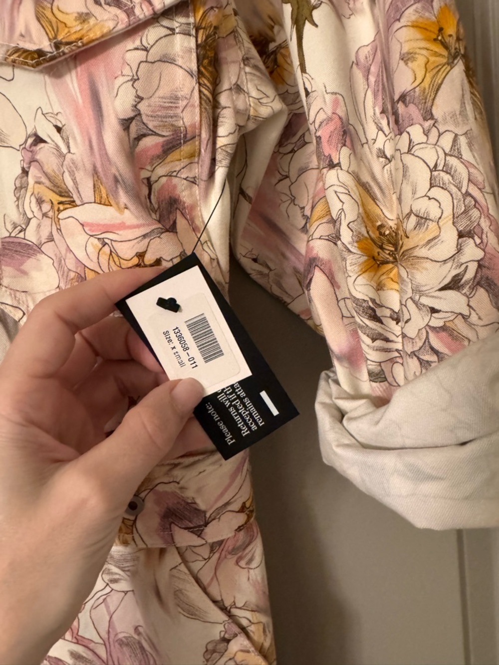 Rebecca Vallance Floral-Trim Utility Jumpsuit in Blush Size XS - Picture 7 of 13